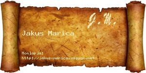 Jakus Marica névjegykártya